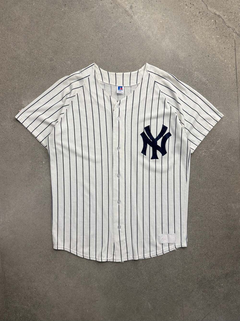 Vintage Russell Athletics New York Yankees MLB Pinstripe Jersey - XL